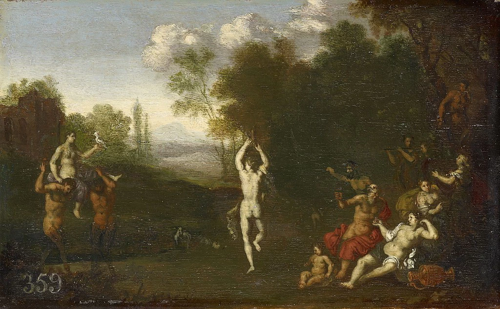 Ninfa e satiri in paesaggio - Royal Collection